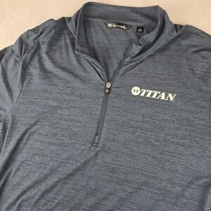 Travis Mathew Mens XXXL Titan Golf Pullover Long Sleeve‎ Shirt Blue Heather